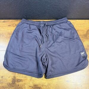 Kith Mesh Active Shorts Navy Blue Polyester Athletic Bottoms Mens Large
